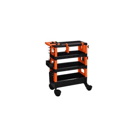 Well Home Transportwagen 68x35x87,5cm in Schwarz und Orange