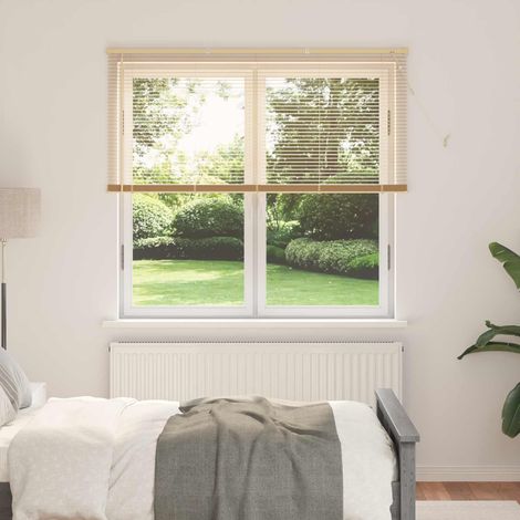 Venetianer Jalousie Hellbraun mit Muster 150 x 130 cm PVC