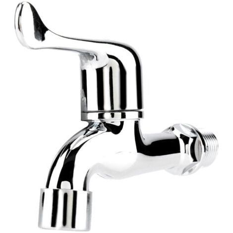 ALLIANDISRobinet de Machine à laver en plastique, robinet d'eau de lavabo avec poignée à bec unique 1 (1/5)