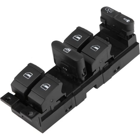 Interruttore alzacristalli lato guidatore - Interruttore blocco porta per Volkswagen Golf, Jetta e Passat 1999-2000-2001-2002-2003-2004-2005 - Codici ricambio: 1J4959857, 1J4959857B, 1J4959857D, 1S124