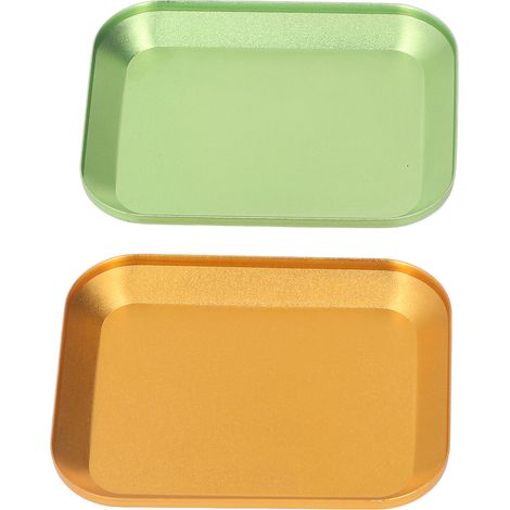 Lot de 2 Plaques de Rangement à Vis en Acier Inoxydable, Plateau de Bureau Réutilisable pour Perles et Écrous (1/5)