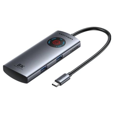 Docking USB Tipo-C Vention TQXHB/ 2xUSB/ 1xUSB Tipo-C/ 1xHDMI/ 1xUSB Tipo-C PD/ Gris