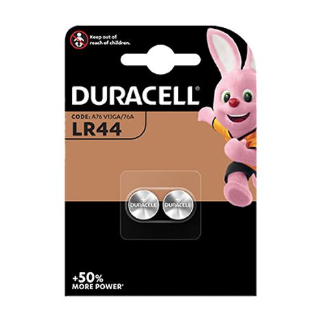 Pila Specialistica LR44 Duracell Alcalina 1,5 V 2 Pezzi