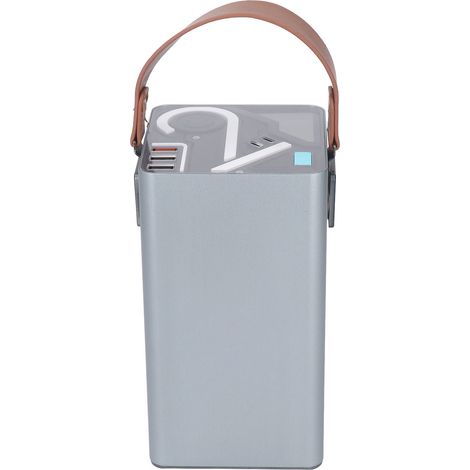 Tragbare Powerstation (120 W, 80000 mAh, 296 Wh), Notstromaggregat für den Außenbereich, mobile Stromversorgung, silbergrau (1/5)