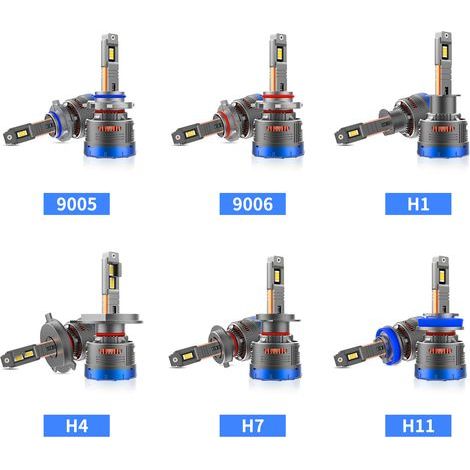 Ampoules de phares LED H8/H9/H11, étanches IP68, pour voiture, 6000K, 600W, 80000LM, phares lumineux, 2 pièces (1/5)