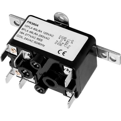 Relais de ventilateur robuste PR380 24 V CA - SPST unipolaire avec support universel (1/5)