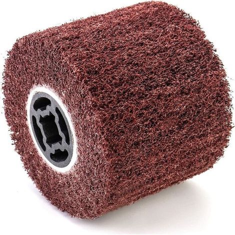 Abrasive Brush, Synthetic Fiber Brush for Exterior Renovation, Ø120x100x19mm, Grit 120 (1/5)