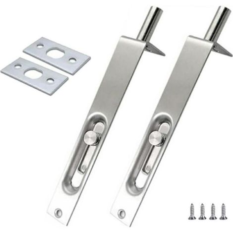 Set mit 2 verdeckten Sicherheitsriegeln aus Edelstahl für 6-Zoll-französische Doppeltüren (1/5)