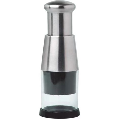 BEBUSINGOTO Presse Ail Inox, échalote Hacheuse Ail, Coupe-Oignon, Presse-Ail Manuel à Pousser, Hachoir Gingembre, Presse-ail de Cuisine, Ustensile d'Ail pour Ail, Poivrons, Oignons, Noir (1/5)