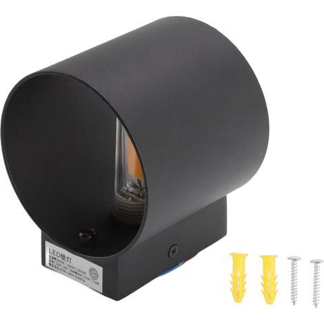 Moderne und schlichte zylindrische LED-Wandleuchte, 8 W, 3000 K (1/5)
