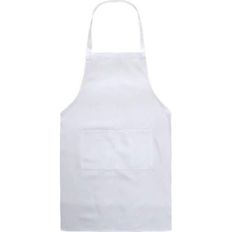 Tablier chef femme couleur unie, durable, confortable, poche avant lavable, usage cuisine, pâtisserie (1/4)