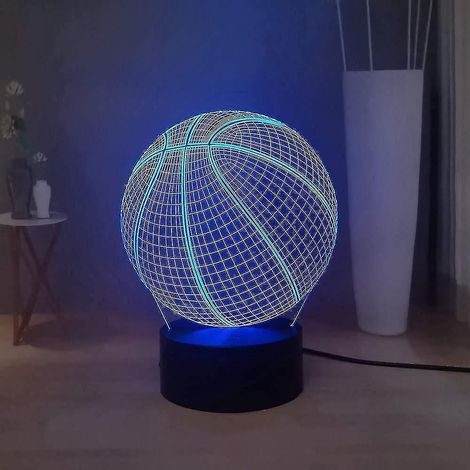 Kreative 3D-Illusions-Basketballlampe, kreative 3D-Illusions-Schreibtischlampe (1/4)