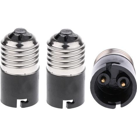 Adaptateur- convertisseur d’ampoules E27 à B22 FINELED, convertisseur de culot d’ampoule baïonnette E27 Edison vers B22 (paquet de 3) (1/5)