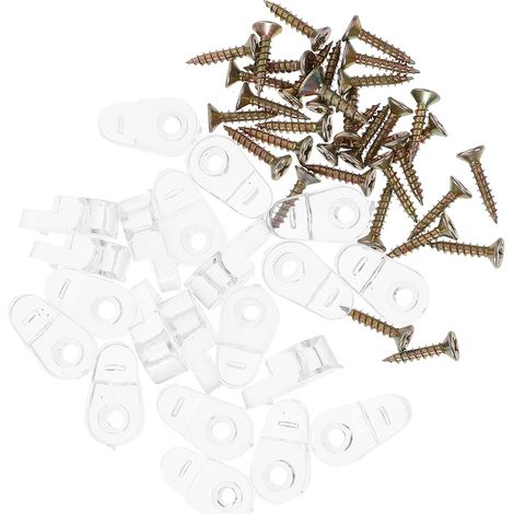 20 clips de support en plastique pour portes vitrées 20 (1/5)