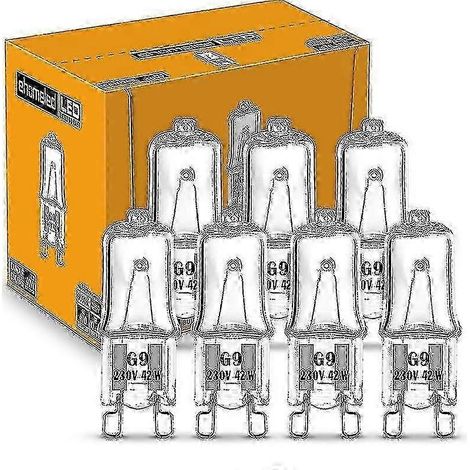 Lot de 10 ampoules halogènes G9 28W/40W à intensité variable, 370 lumens, classe énergétique C (1/5)