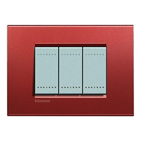 BTILNA4803RK Placca quadra Livinglight 3 moduli