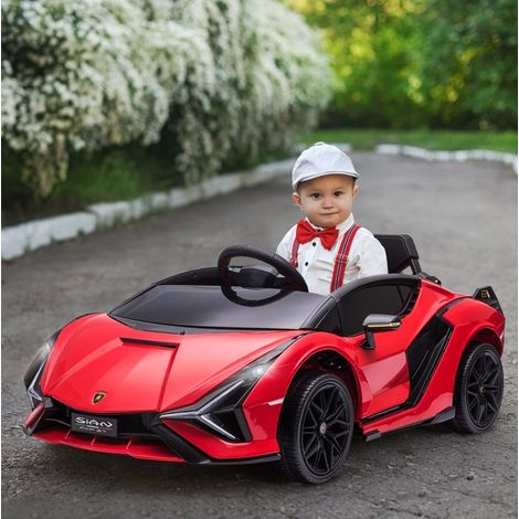 Coche eléctrico infantil con mando 12V rojo OKMYHOME (1/3)