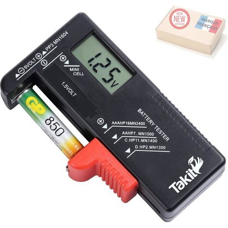 Testeur de Piles Compact avec Écran Numérique - Fonctionne sans Pile (1/4)