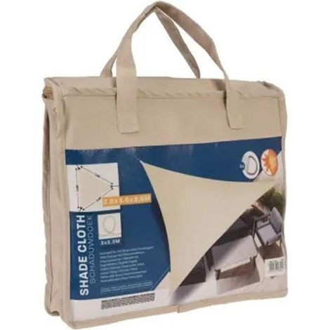 Vela Ombreggiante Triangolare Koopman Crema 3,6x3,6x3,6 m Poliestere UPF 50+