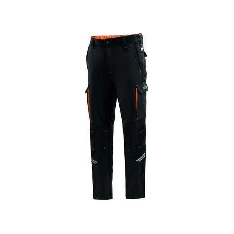 Pantalon tecnico oregon negro/naranja t.m SPARCO