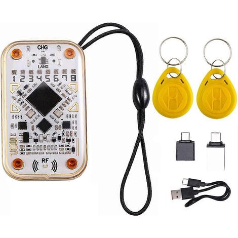 Lecteur de puces RFID Chameleon Ultra + simulateur de carte porte-clés 2X5200 125K 13,56 MHz outil de décodage NFC (1/5)