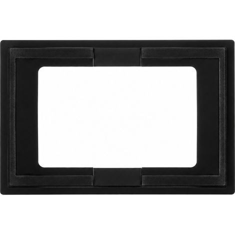 Cadre 2 postes 80120mm Série Z en PC ignifuge noir pour plaque 120 18 × 11 × 8 cm – Livraison gratuite