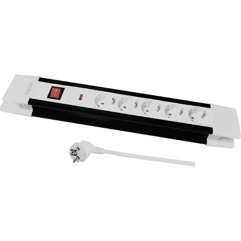 LogiLink LPS211 Multipresa con interruttore Nero, Bianco Schuko 1 pz. (1/2)