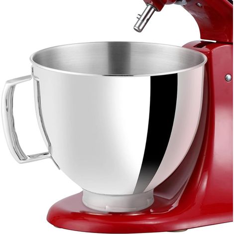 Bol Mélangeur Acier Inoxydable 5L Pour Robot Kitchenaid Tête Inclinable - Accessoire Cuisine Lavable (1/5)