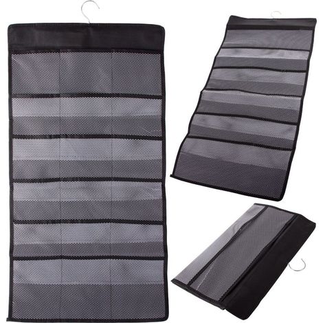 Organisateur de sous-vêtements suspendu, 24 poches double face, pour chaussettes et soutiens-gorge, rangement pour placard (1/5)
