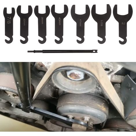 Satz mit 8 pneumatischen Lüfterkupplungsschlüsseln, kompatibel mit Ford GM Chrysler und Jeep 43300 (XLB-1089-BK) (Übergewicht) (1/5)