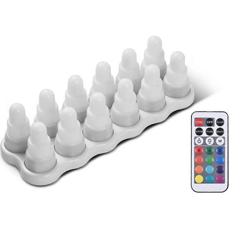 Wiederaufladbare RGB-LED-Teelichtlampe, elektronische Teelichtlampe, stimmungsvolle Dekoration für Hochzeiten und Zuhause, EU-Stecker (1/5)