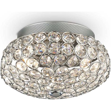 Ideal Lux King - Petit plafonnier intérieur à 3 ampoules, chrome, G9 (1/2)