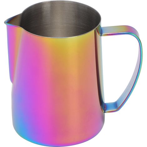 600 ml Milchkännchen aus Edelstahl für Kaffeeschaum und Latte Art, farbenfroh (1/5)