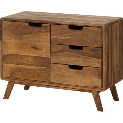 Kommode Sheesham 90x40x65 natur sandgestrahlt lackiert MALMÖ 2 204
