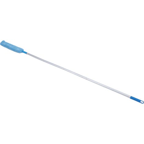 Balai à poussière télescopique manche long tête flexible ramassage poussière polyvalent poils doux polaire pour fentes meubles coins (1/5)