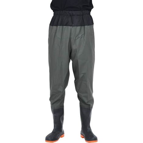Cuissardes avec bottes vert foncé taille 46 CFW761544 (1/5)