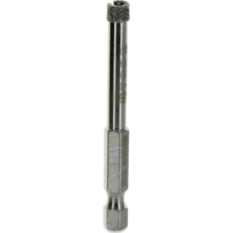 Diamant Bohrkrone 6-Kant Ø 5 mm Keramik Nassschnitt Fliesenbohrer Glasfliese