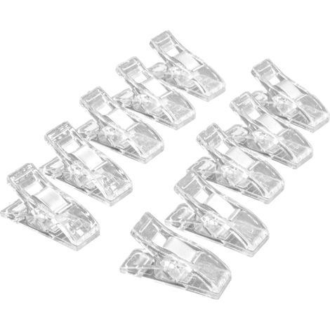 vhbw 10x wonderclips pinces à tissu épingles plastique transparent pour faire de la couture et bricoler