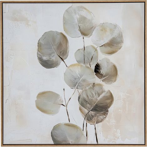 Silvra Hand Painted Canvas in Frame - Wood - L3 x W80 x H80 cm - Multi-Coloured