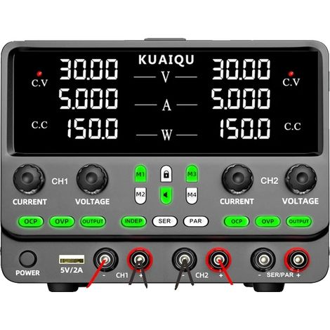 Alimentation, Double Sortie, Capacité de Stockage de Données, Programmable(30V5A) (1/2)
