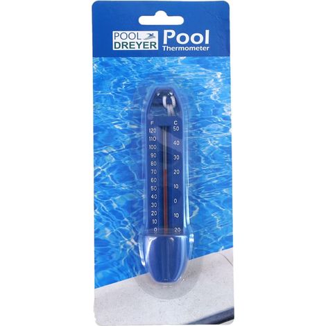 Thermomètre d'eau flottant pour piscine, bleu, thermomètre de piscine pour mesurer la température de l'eau, convient également pour les bains de glace et les étangs