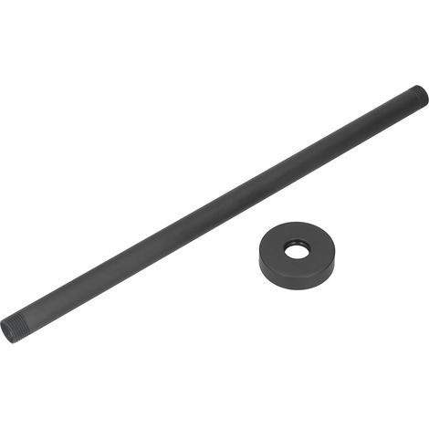 Extension de colonne montante de pommeau de douche en acier inoxydable pour bras de douche monté au plafond NPT 20mm pour htel à la maison40.6cm / 16in noir (1/4)