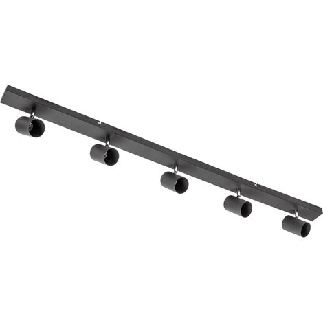 Plafonnier Éclairage moderne pour bureaux, appartements et pièces Plafonniers 5 x GU10 Rond Noir (1/5)