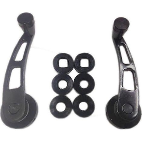 SPSLD 1 paire de poignées de lève-vitre universelles de haute qualité pour voiture, en alliage d'aluminium, accessoires auto, carrées, noires. (1/5)