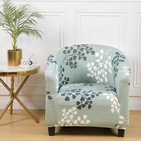 Housse De Fauteuil Extensible Housse De Chaise Imprimé Amovible Lavable Housse De Canapé Modern Revêtement De Fauteuil Pour Comptoir De Bar Salon Salle À Manger Réception Bureau (25) (1/5)
