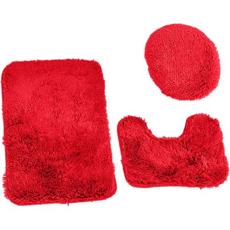 Set mit 3 weihnachtlichen Badezimmermatten, weiche und rutschfeste WC-Matten, Fußmatten für Bad und Toilette (1/4)