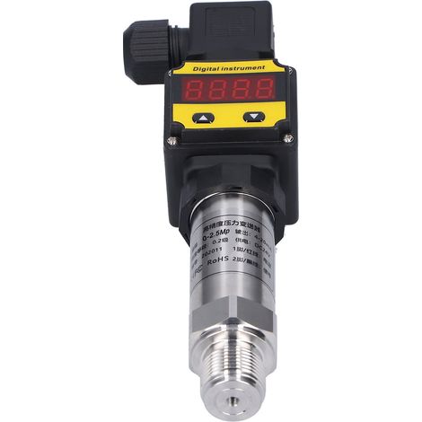 Capteur de pression électronique numérique à diffusion silicone 24V CC 4-20mA 0-2,5MPa pour air et eau, transducteur industriel (1/5)