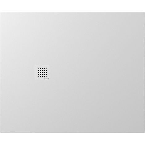 Receveur de douche en marbre coulé TRENECA 120x100cm, découpable selon vos demandes, blanc mat