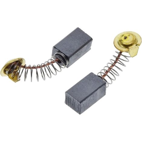 2x Trade-Shop Motorkohlen Kohlebürsten 6,5x7,5x12/14mm kompatibel mit Einhell TC-SM 2131, TH-SM 2131, BT-SM 2131 Zug-Kapp-Gehrungssäge (1/4)