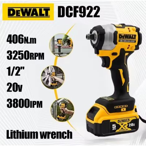 Akku-Schlagschrauber 20V MAX DEWALT DCF922 Abbruch-Drehmoment 1/2 Zoll (1/5)